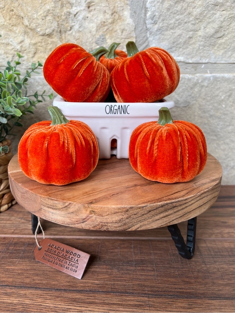 🆕 Set of 6 | Velvet Decorative Pumpkins!